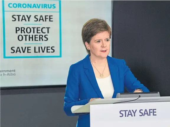  ??  ?? First Minister Nicola Sturgeon’s daily briefings have helped to secure her reputation – while opponents have struggled to land a punch.