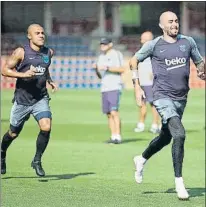  ?? FOTO: FC BARCELONA ?? Rafinha y Aleix Vidal no cuentan para Valverde