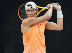  ?? AFP ?? RAFAEL Nadal was close to his all-action, fist-pumping best on Rod Laver Arena yesterday. | MARK PETERSON