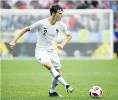  ?? FRANCK FIFE/AFP/GETTY IMAGES ?? France defender Benjamin Pavard is tasked with marking Belgium’s Eden Hazard in the World Cup semifinal.