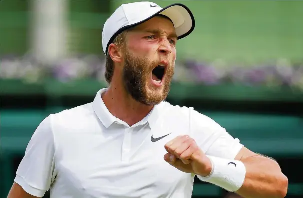 ?? Ian Walton ?? Liam Broady reacts during his first-round match against Marinko Matosevic on Monday