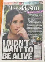  ??  ?? DOWN UNDER Headline on Aussie paper