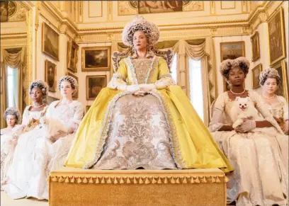  ??  ?? Golda Rosheuvel as Queen Charlotte in Netflix’s “Bridgerton” (Liam Daniel/Netflix photo)