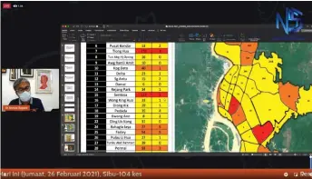  ??  ?? Dr Annuar explains the Covid-19 cases in Sibu Division during this daily Facebook live stream.