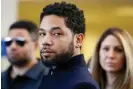  ?? Photograph: Nuccio DiNuzzo/Getty Images ?? Jussie Smollett outside court in Chicago on 26 March 2019.