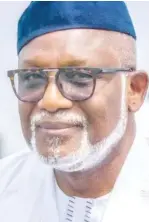  ??  ?? Governor, Oluwarotim­i Akeredolu