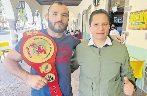  ?? /EVERARDO NAVA ?? El campeón nacional Carlos “Sayayín” Rodríguez visitó Tlaxcala a invitación de Luis Antonio Herrera