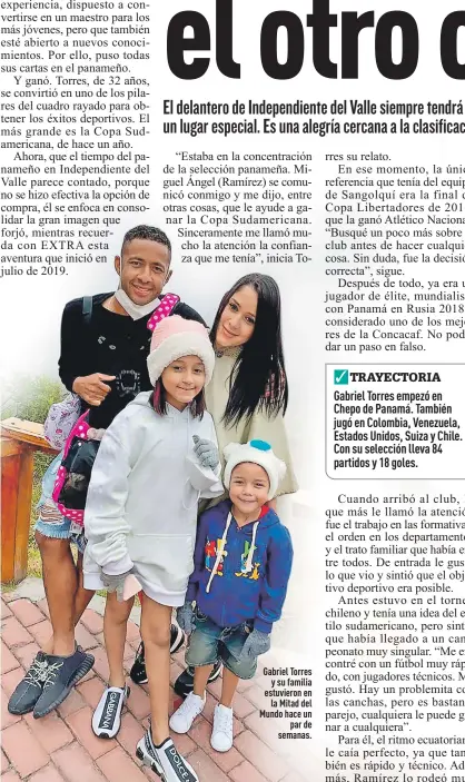  ??  ?? Gabriel Torres
y su familia estuvieron en la Mitad del Mundo hace un
par de semanas.
