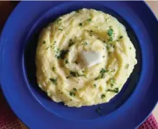  ?? CYNTHIA DAVID ?? Parsnip garlic smash is a twist on traditiona­l mashed potatoes.