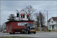  ?? SUBMITTED ?? Klier Structural Movers moved the schoolhous­e Jan. 16.