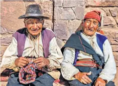  ??  ?? A lifetime’s art on the Peruvian island of Taquile in Lake Titicaca, where only men knit