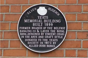  ??  ?? One of the seven new plaques that have been unveiled around Sligo town.