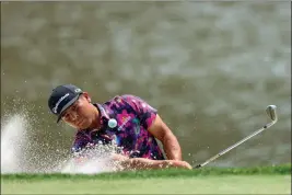  ?? ANDREW REDINGTON – GETTY IMAGES ?? Chico's Kurt Kitayama hits out of a greenside bunker on the 17th hole during the third round of the RBC Heritage at Harbour Town Golf Links on Saturday in Hilton Head Island, South Carolina.
