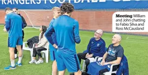  ?? ?? Meeting William and John chatting to Fabio Silva and Ross McCausland