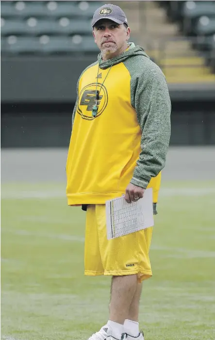  ?? LARRY WONG/FILES ?? Friday’s 27-23 victory for the Edmonton Eskimos over the B.C. Lions was particular­ly significan­t for defensive coordinato­r Mike Benevides, who was fired as the Lions’ head coach in 2014.