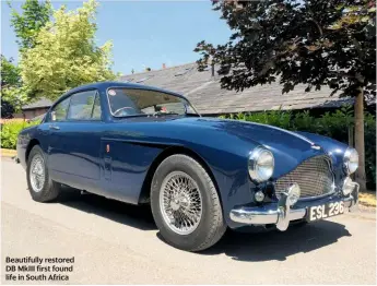  ??  ?? Beautifull­y restored DB MKIII first found life in South Africa