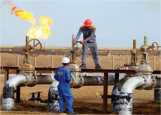  ?? AFP/File ?? Brent crude on Tuesday hit a session high of $77.84, a level not seen since 2018, before losing momentum and easing to trade 25 cents, or 0.3% lower, at $76.91 a barrel.