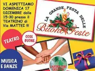  ??  ?? Volantino La cartolina che pubblicizz­a la festa dell’istituto comprensiv­o Calvino. Cancellata la parola «Natale»