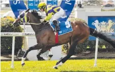  ??  ?? Teronado wins at Doomben back in 2014 and runs again today.