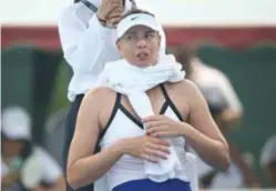  ?? © getty images ?? Maria Sharapova in ademnood in Melbourne.