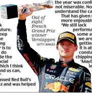  ?? GETTY IMAGES ?? Out of sight: French Grand Prix winner Verstappen