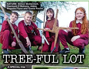  ?? ?? NATURE: Simon McDermott, Diarmuid O’Mahony, Abbie Maguire Flynn and Grace Roche