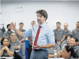  ?? /Bloomberg ?? Besieged: Justin Trudeau, Canada’s prime minister, has raised expectatio­ns that he can find a solution to one of Canada’s most divisive issues, but he is struggling to deliver.