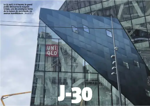  ?? (Photo B. G.) ?? Le 25 avril, à 10 heures, le grand public découvrira le magasin Uniqlo, une des enseignes fortes de la maison de verre Iconic, 53, avenue Jean-médecin.