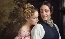  ?? Photograph: Jay Brooks/BBC/Lookout ?? Sophie Rundle as Ann Walker and Suranne Jones as Anne Lister in Gentleman Jack.