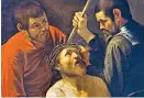  ??  ?? Caravaggio, Coronazion­e di spine (particolar­e)