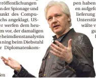  ?? FOTO: DPA ?? Julian Assange soll in den USA wegen Spionage vor Gericht gestellt werden.