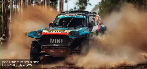  ?? ?? Joao Ferreira ended second in his X-raid Mini JCW