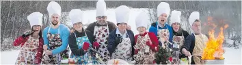  ?? CAITLIN TAYLOR ?? Kelsey Cochrane, from left, Evan Taylor, Janet Taylor, Jon Taylor, David Lyon, Patricia Lyon, Keven Fontaine, Caitlin Taylor and Eric Taylor ham it up in their annual wacky Christmas photo. This one is from 2016.