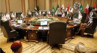  ?? AFP ?? A general view of the meeting of the Gulf Cooperatio­n Council of foreign ministers at the Bayan palace in Kuwait City. —