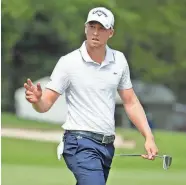  ?? GETTY IMAGES ?? Daniel Berger reacts to his putt on the 16th hole during his round of 66 in the St. Jude Classic on Sunday.