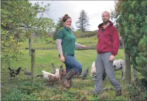  ??  ?? Sarah and Hugh Asher moved to Strontian in 2017 to live close to the land and work with animals.