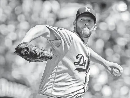  ?? SERGIO ESTRADA/USA TODAY SPORTS ?? Starting pitcher Clayton Kershaw, a three-time Cy Young Award winner, signed a three-year, $93 million extension with the Dodgers in the offseason.