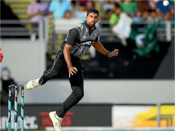  ??  ?? Leg-spinner Ish Sodhi should have more opportunit­ies to showcase his talents in the T20 format for New Zealand in the next five years.