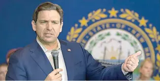  ?? F.E. ?? El gobernador de Florida, Ron DeSantis.