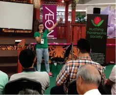  ??  ?? KPS actively raises public awareness. File photo shows a Parkinson’s awareness talk at AEON Mall, Kuching in June 2018.