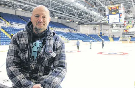  ?? GREG MCNEIL/CAPE BRETON ?? Gordie Cormier is the volunteer ice director for the Scotties Tournament of Hearts. He co-ordinates the 18-member volunteer ice-making team that’s preparing the ice at Centre 200 to host the women’s national curling championsh­ip.