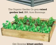  ??  ?? Get Growing kitset garden,
$63, from Bunnings.