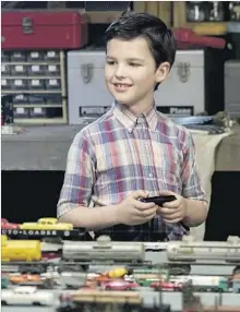  ?? Robert Voets CBS ?? A LOVE of trains carries over in the “Big Bang Theory” spinoff, “Young Sheldon,” with Iain Armitage as the young Sheldon Cooper.