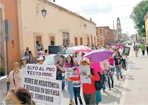  ?? /ANTONIETA HERRERA ?? Desde el pasado julio pobladores de al menos 21 comunidade­s de Guanajuato se han manifestad­o públicamen­te en contra de la mina de oro de Argonaut Gold