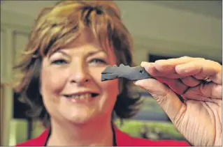  ?? Picture: PA. ?? Fiona Hyslop with a replica of the 2,300-year-old bridge from a lyre.