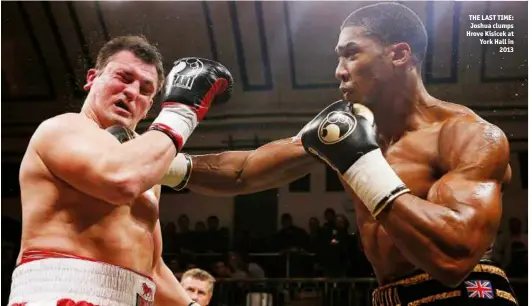  ?? Photo: ACTION IMAGES/ANDREW COULDRIDGE ?? THE LAST TIME: Joshua clumps Hrove Kisicek at York Hall in 2013