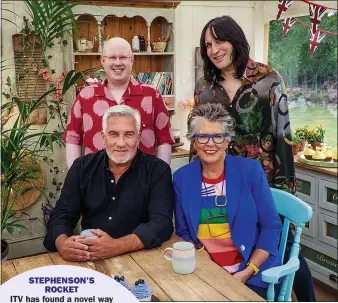  ??  ?? STEPHENSON’S ROCKET ITV has found a novel way to uplift the nation in the time of Covid: serial killers. Last week, it was over three nights, with Dennis Nilsen; this week it was documentar­y Myra Hindley
ICING ON THE CAKE: Bake Off is back and fizzing with a taste of Lucas-aid