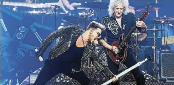  ?? Pictures: WIREIMAGE / NICK PICKLES / NETFLIX ?? NEO RETRO: The current number one albumin Britain is by Queen, a live set with singer Adam Lambert, above, standing in for the late Freddie Mercury. Britpop champions Oasis, who included Noel Gallagher, top, are at number 3.