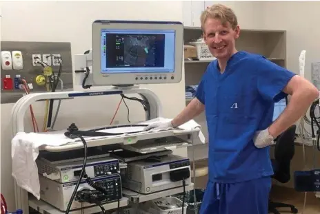  ?? Photo: Contribute­d ?? NEW TECH: Gastroente­rologist Dr Andrew St John is specially trained to use the new endoscopic ultrasound at St Andrew’s Toowoomba Hospital.