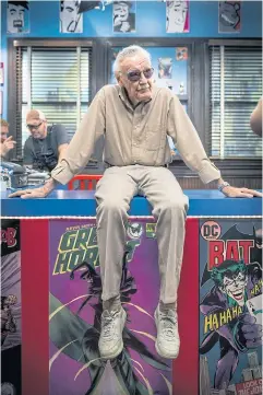  ??  ?? Stan Lee on the set of Comic Book Men at Jay and Silent Bob’s Secret Stash, a comic book store in New Jersey, USA, on Sept 7, 2012.